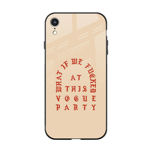 Vogue Party back phone cover | glass case for iphone xr