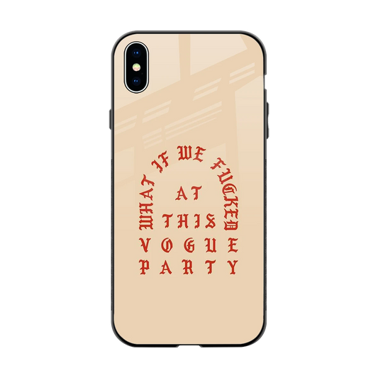 Vogue Party back phone cover | glass case for iphone xs max