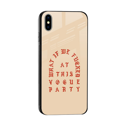 Vogue Party sleek iphone xs max cover with tempered glass back and TPU edges