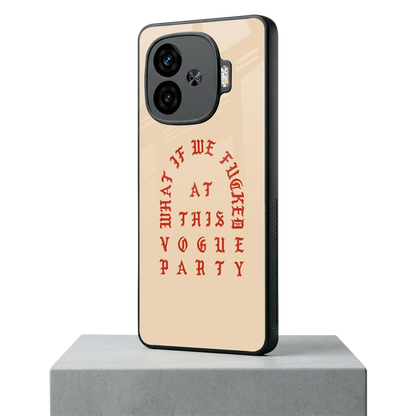 Vogue Party iqoo neo 10r 5g mobile cover | shockproof glass phone case