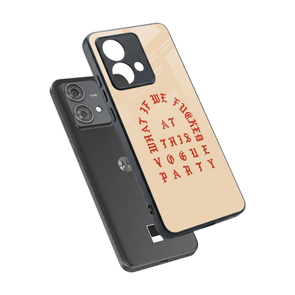 Vogue Party sleek motorola edge 40 neo 5g cover with tempered glass back and TPU edges