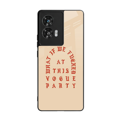 Vogue Party back phone cover | glass case for motorola edge 50 fusion