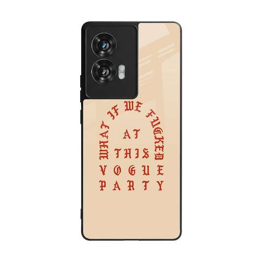 Vogue Party back phone cover | glass case for motorola edge 50 fusion