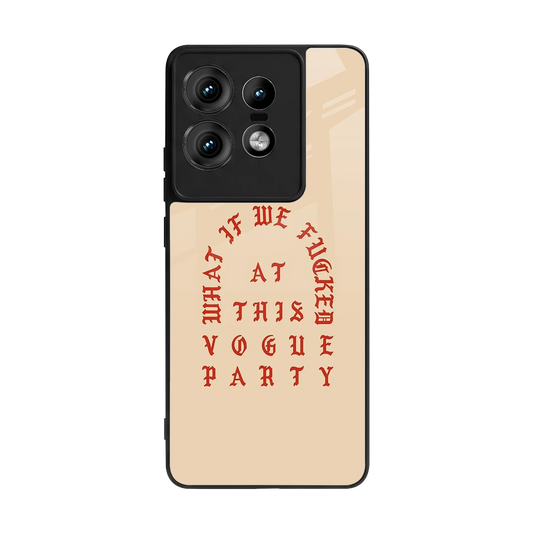 Vogue Party back phone cover | glass case for motorola edge 50 pro