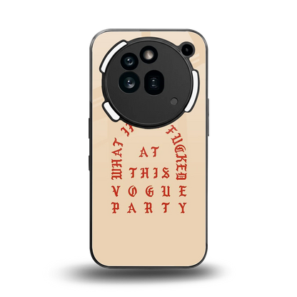 Vogue Party back phone cover | glass case for nothing phone 3a pro