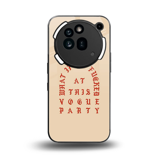 Vogue Party back phone cover | glass case for nothing phone 3a pro