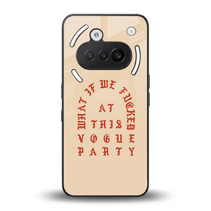 Vogue Party back phone cover | glass case for nothing phone 3a