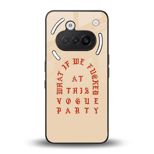 Vogue Party back phone cover | glass case for nothing phone 3a