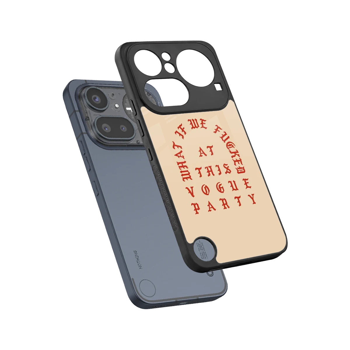 Vogue Party sleek nothing phone 4a pro cover with tempered glass back and TPU edges