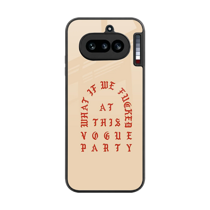 Vogue Party back phone cover | glass case for nothing phone 4a