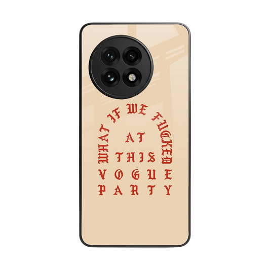 Vogue Party back phone cover | glass case for oneplus 13r