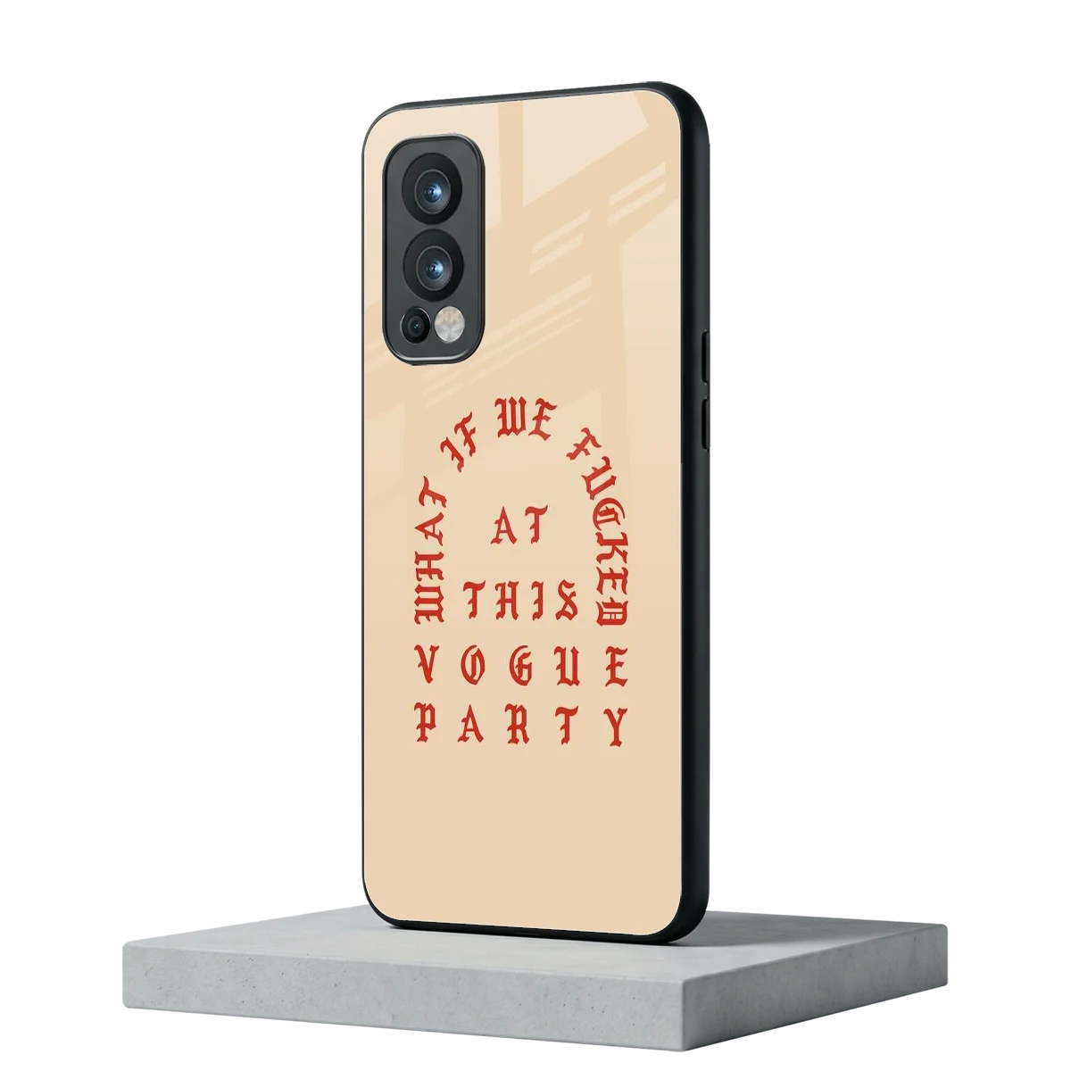 Vogue Party oneplus nord 2 mobile cover | shockproof glass phone case