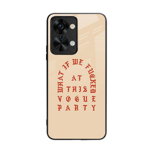 Vogue Party back phone cover | glass case for oneplus nord 2t