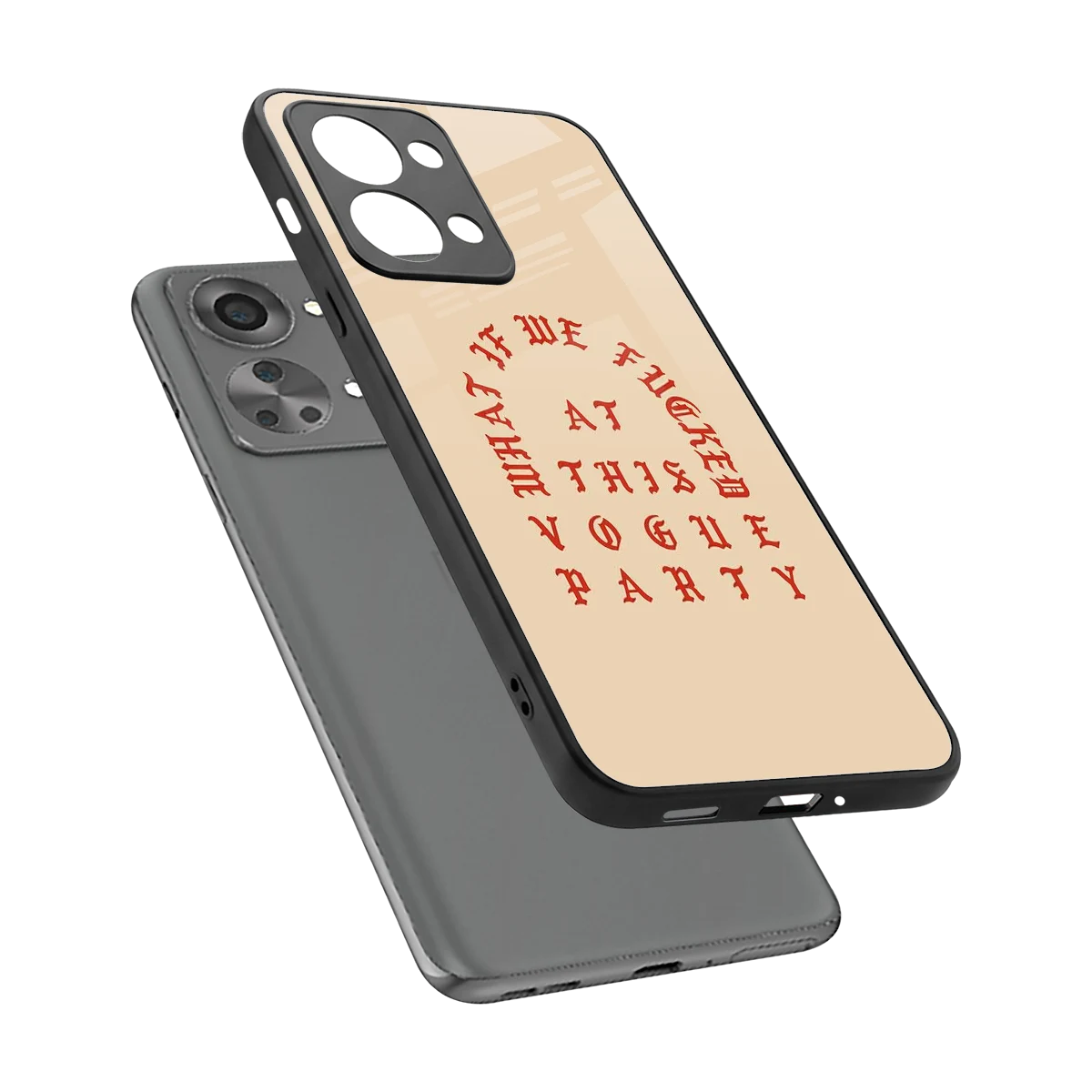 Vogue Party sleek oneplus nord 2t cover with tempered glass back and TPU edges