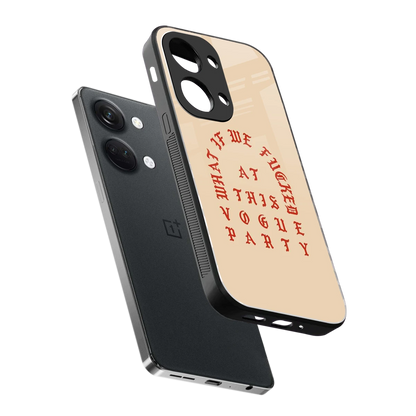 Vogue Party sleek oneplus nord 3 cover with tempered glass back and TPU edges