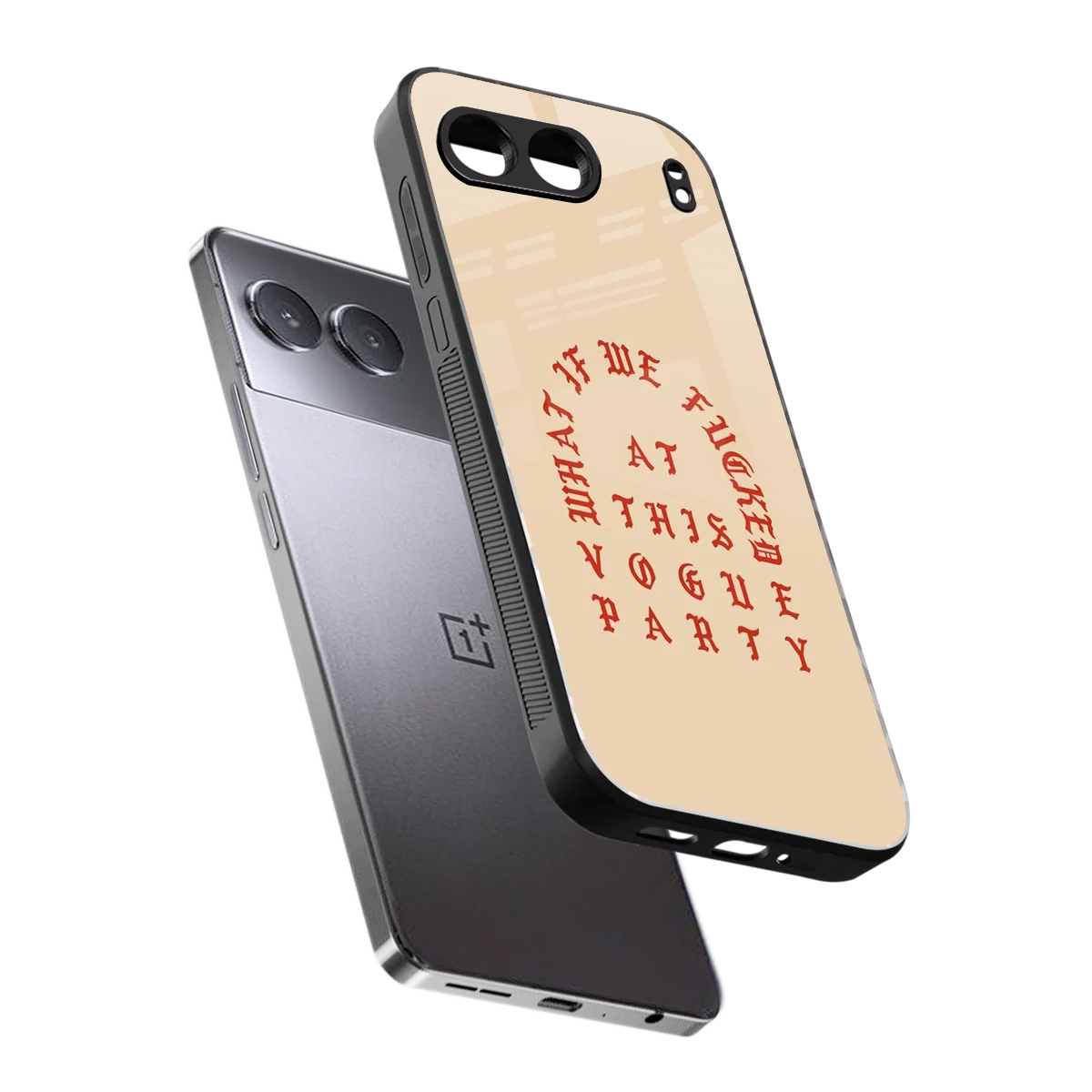Vogue Party sleek oneplus nord 4 cover with tempered glass back and TPU edges