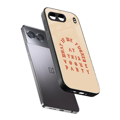 Vogue Party sleek oneplus nord 4 cover with tempered glass back and TPU edges