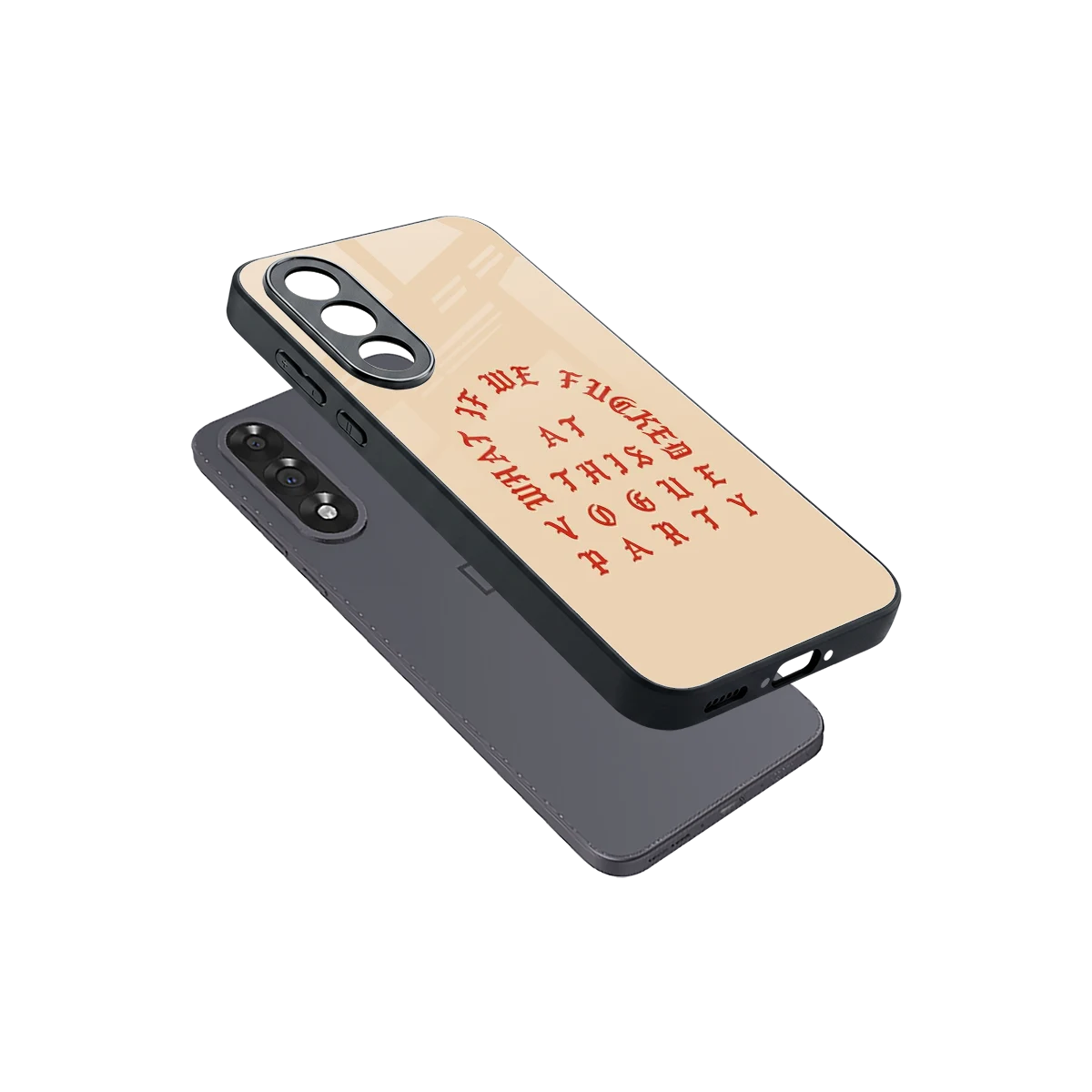 Vogue Party sleek oneplus nord 5 cover with tempered glass back and TPU edges