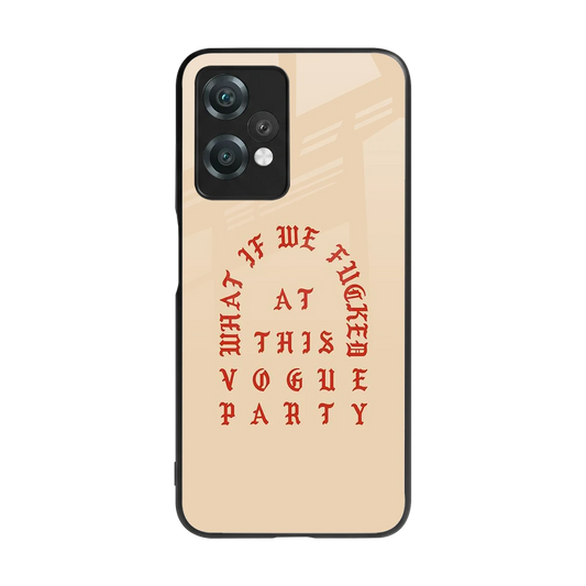 Vogue Party back phone cover | glass case for oneplus nord ce 2 lite