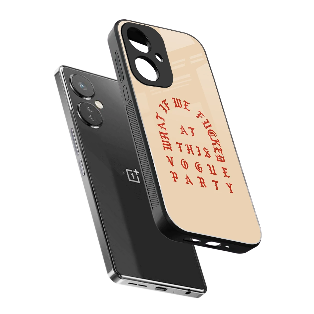 Vogue Party sleek oneplus nord ce 3 cover with tempered glass back and TPU edges