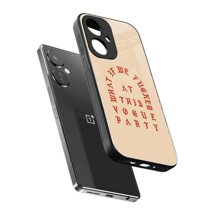 Vogue Party sleek oneplus nord ce 3 cover with tempered glass back and TPU edges