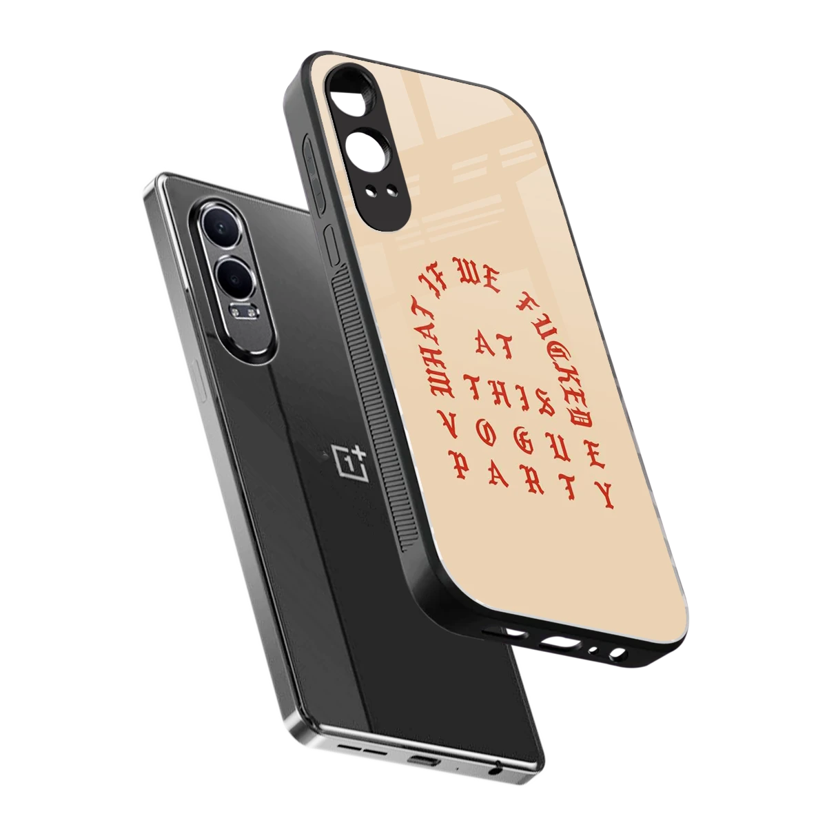 Vogue Party sleek oneplus nord ce 4 lite cover with tempered glass back and TPU edges