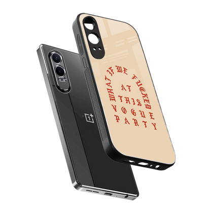 Vogue Party sleek oneplus nord ce 4 lite cover with tempered glass back and TPU edges