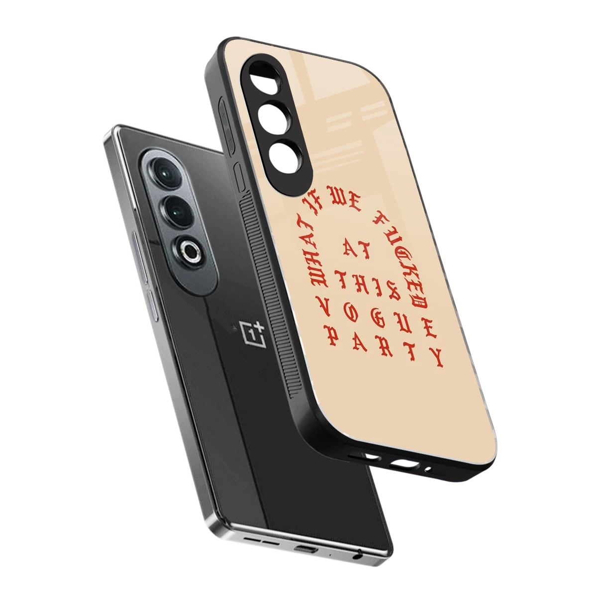 Vogue Party sleek oneplus nord ce 4 cover with tempered glass back and TPU edges