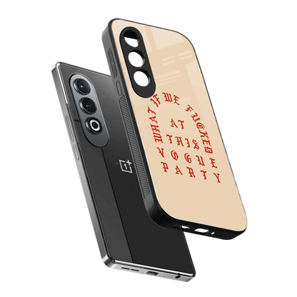 Vogue Party sleek oneplus nord ce 4 cover with tempered glass back and TPU edges