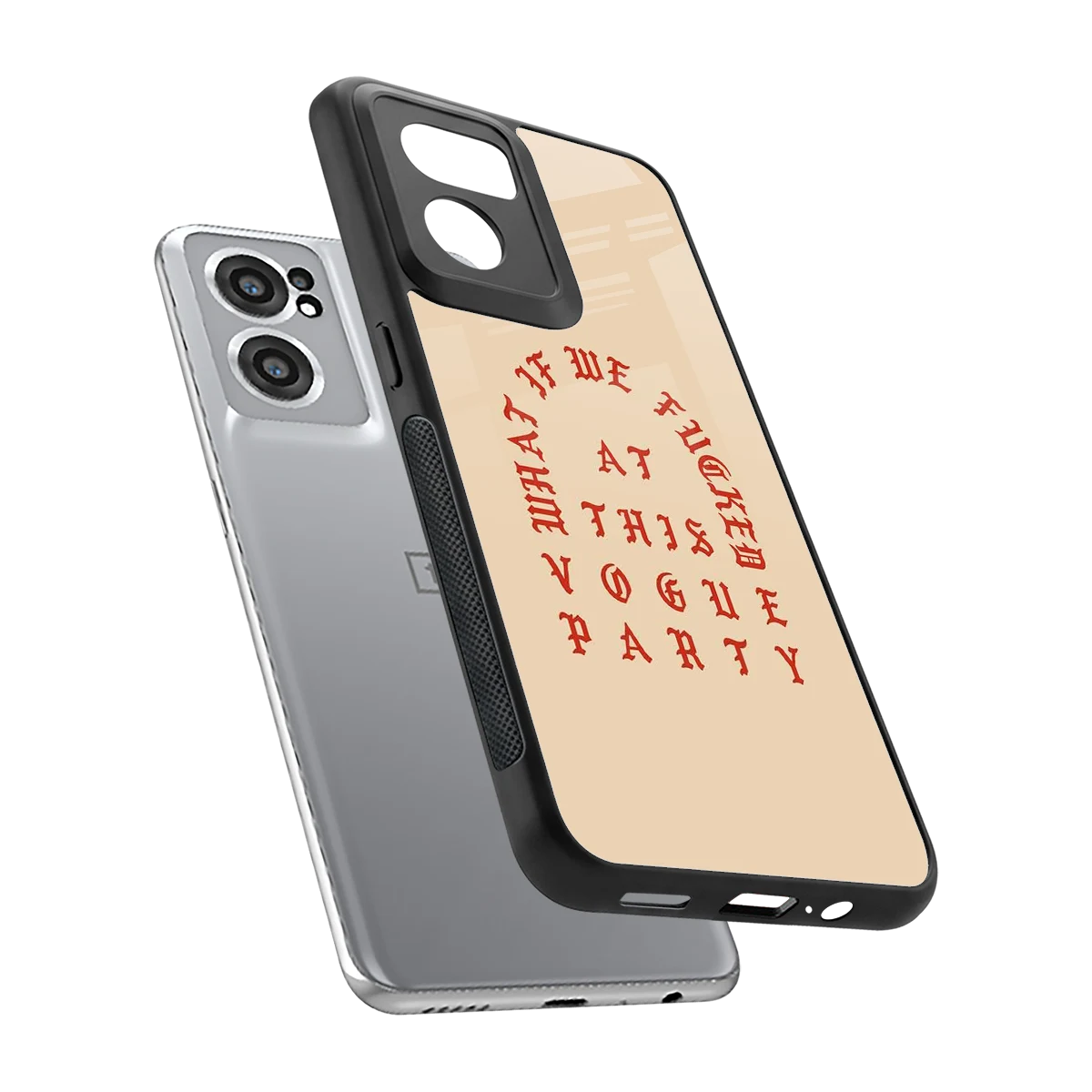 Vogue Party sleek oneplus nord ce 2 cover with tempered glass back and TPU edges