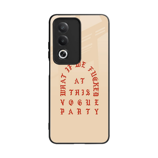 Vogue Party back phone cover | glass case for oppo a3 pro