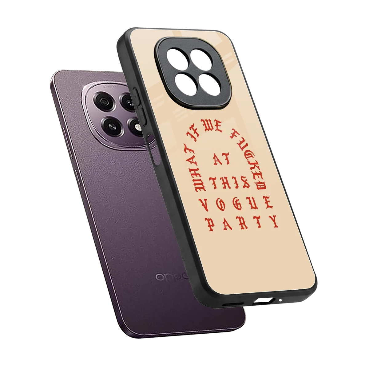 Vogue Party sleek oppo f29 5g cover with tempered glass back and TPU edges