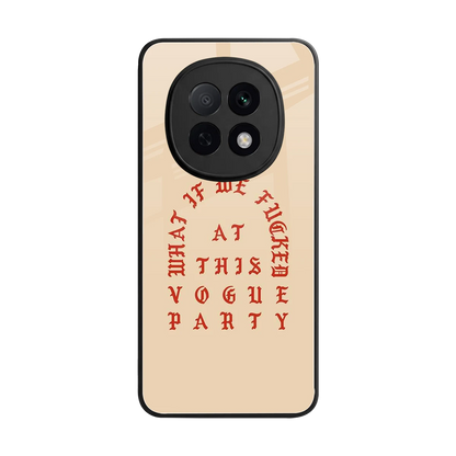 Vogue Party back phone cover | glass case for oppo f29 pro 5g