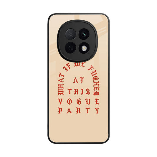 Vogue Party back phone cover | glass case for oppo f29 pro 5g