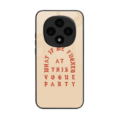Vogue Party back phone cover | glass case for oppo f31 pro 5g