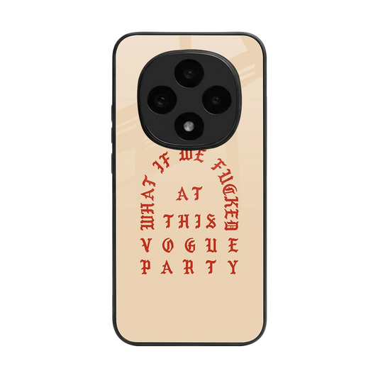 Vogue Party back phone cover | glass case for oppo f31 pro 5g