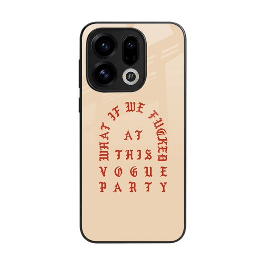 Vogue Party back phone cover | glass case for oppo find x9