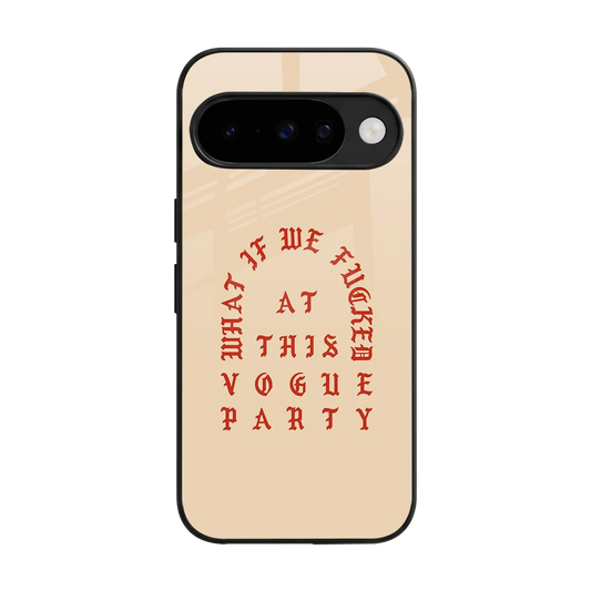 Vogue Party back phone cover | glass case for google pixel 10
