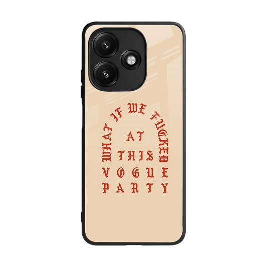 Vogue Party back phone cover | glass case for redmi 12 5g