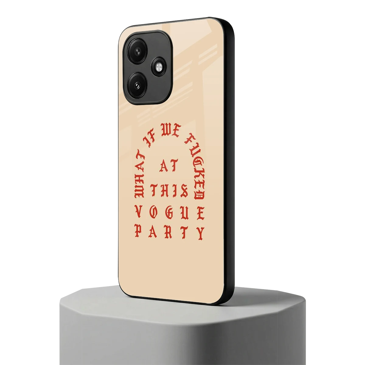 Vogue Party redmi 12 5g mobile cover | shockproof glass phone case