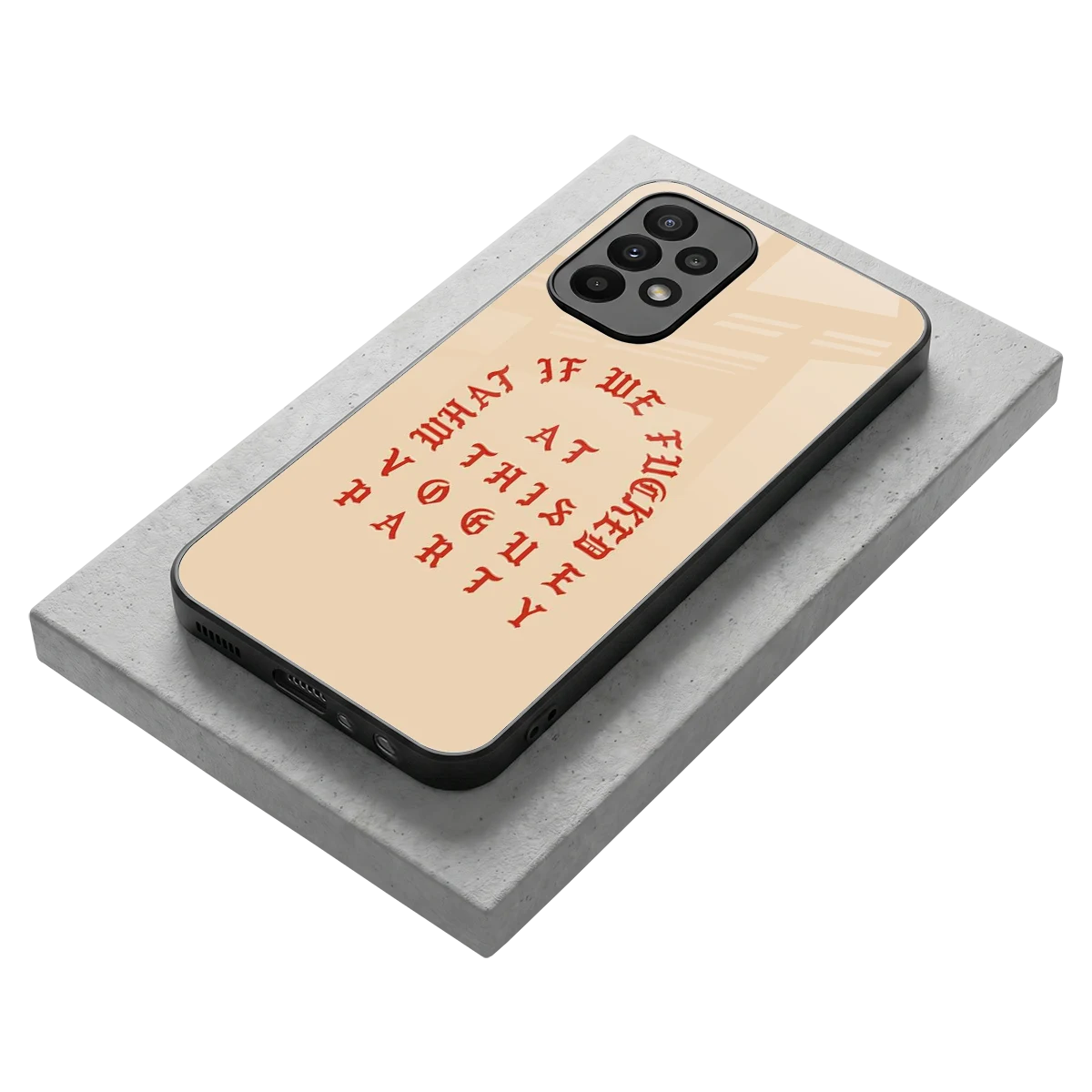 Vogue Party stylish phone case for samsung galaxy a23 | glossy glass and slim fit