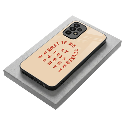 Vogue Party stylish phone case for samsung galaxy a23 | glossy glass and slim fit
