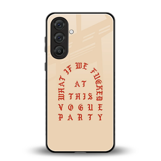 Vogue Party back phone cover | glass case for samsung galaxy m36 5g