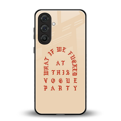 Vogue Party back phone cover | glass case for samsung galaxy a14 5g