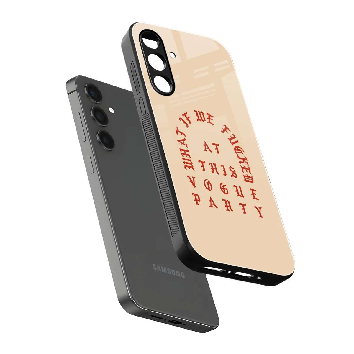 Vogue Party sleek samsung galaxy a16 5g cover with tempered glass back and TPU edges