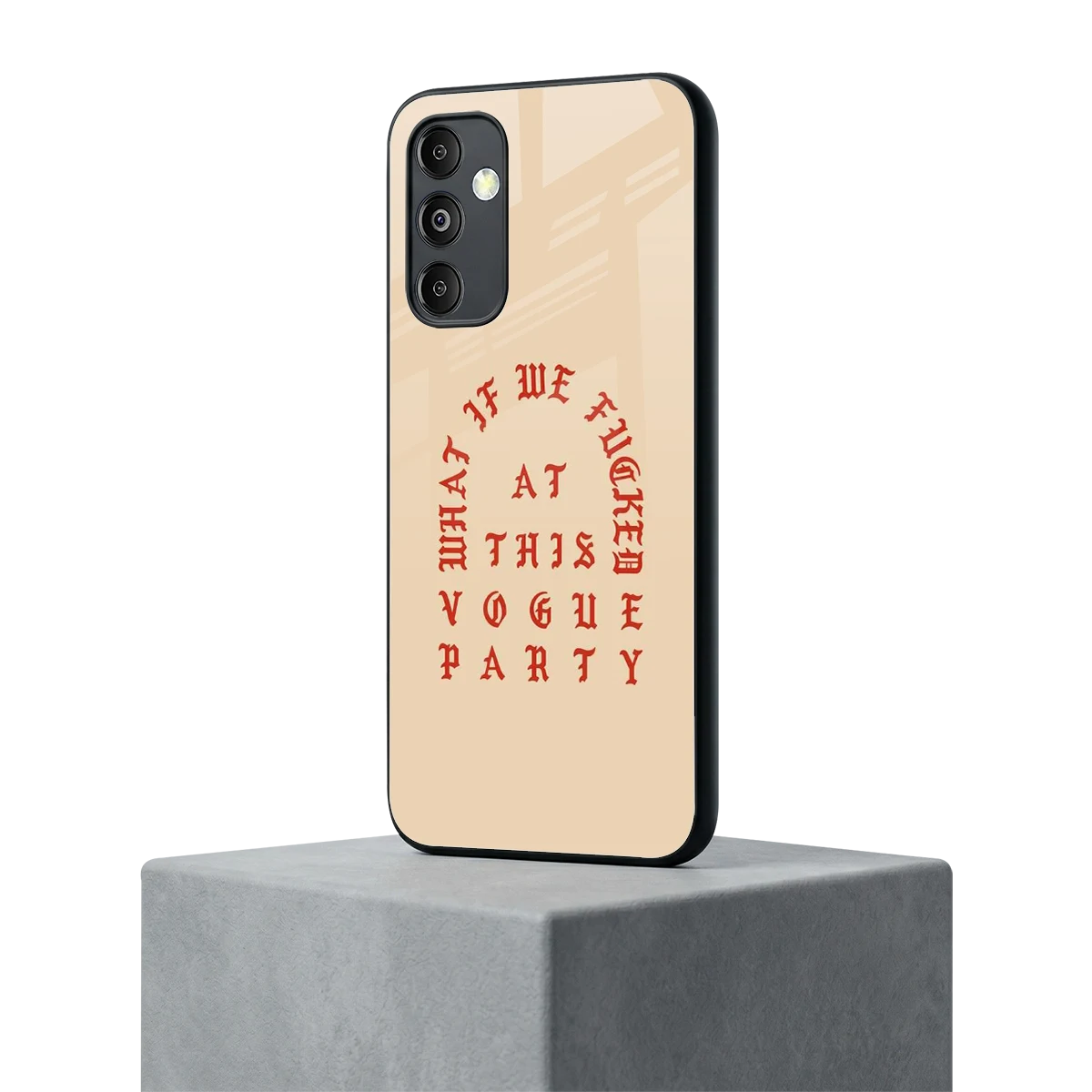 Vogue Party samsung galaxy m14 5g mobile cover | shockproof glass phone case