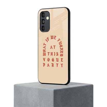 Vogue Party samsung galaxy m14 5g mobile cover | shockproof glass phone case