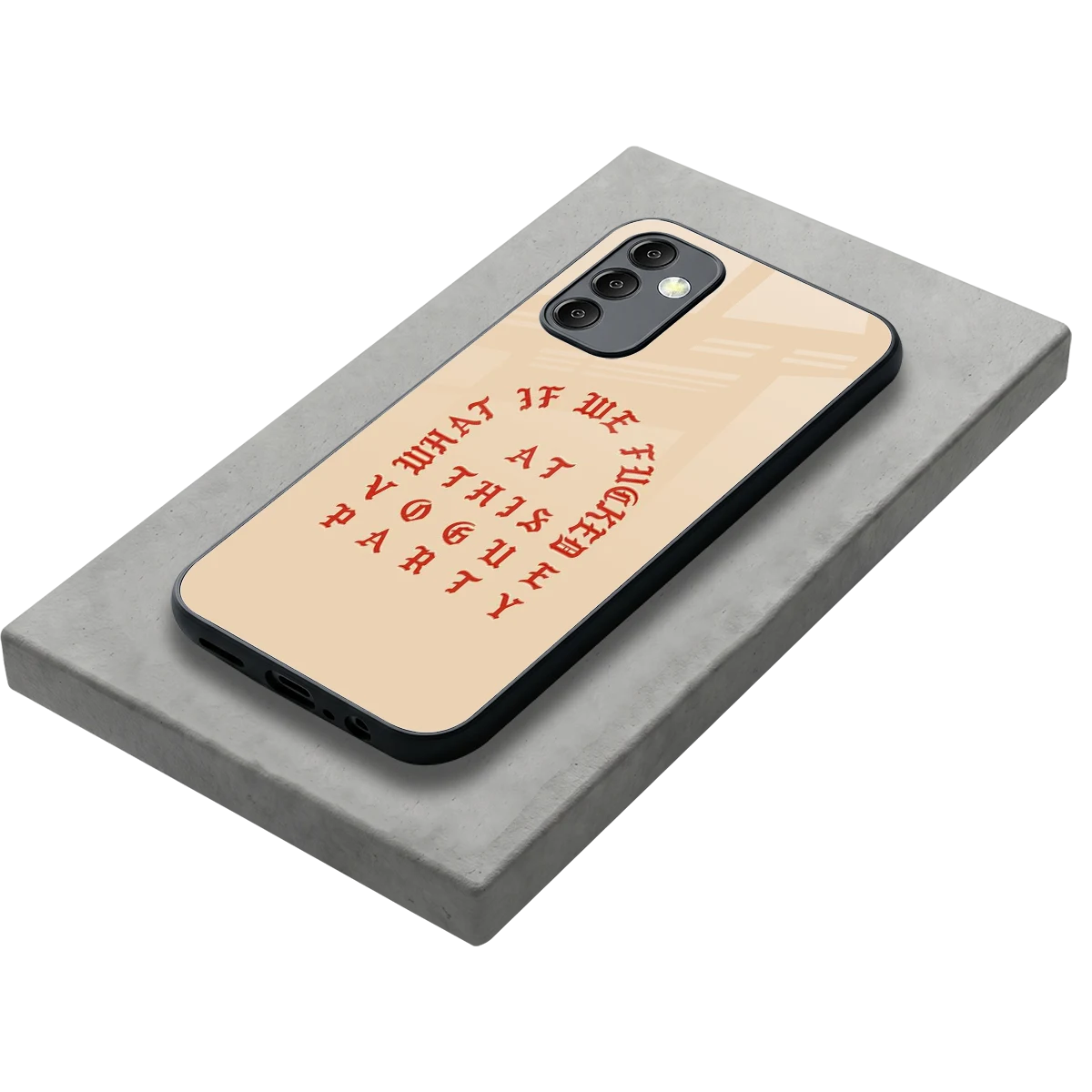 Vogue Party stylish phone case for samsung galaxy m14 5g | glossy glass and slim fit