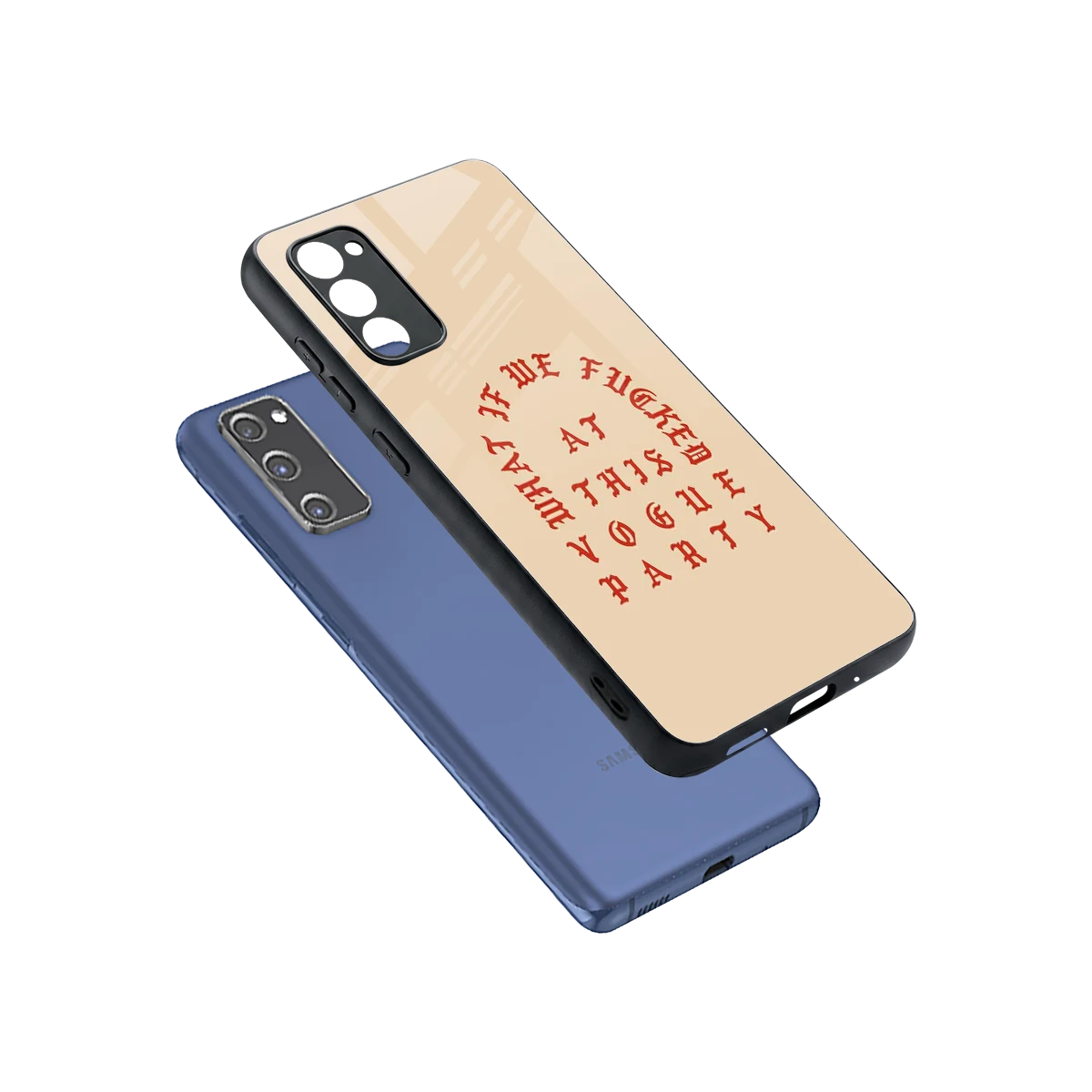 Vogue Party sleek samsung galaxy s20 fe cover with tempered glass back and TPU edges