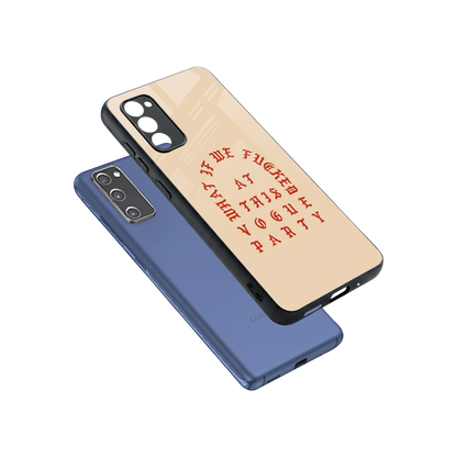 Vogue Party sleek samsung galaxy s20 fe cover with tempered glass back and TPU edges